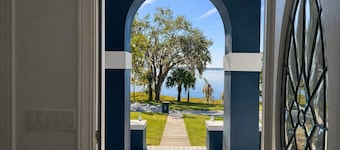 -Lakeshore Sunset Home with Heated Pool & Beachfront-