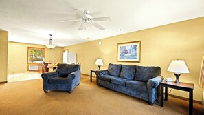 Basic Condo, Roll-in Shower, Kitchen | Living area - Westwood at Split Rock (Lake Harmony)