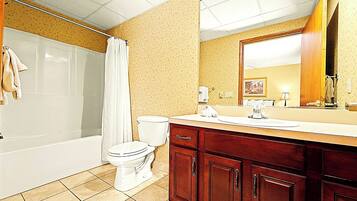 Basic-Apartment, rollstuhlgeeignete Dusche, Küche | Badezimmer | Haartrockner, Handtücher