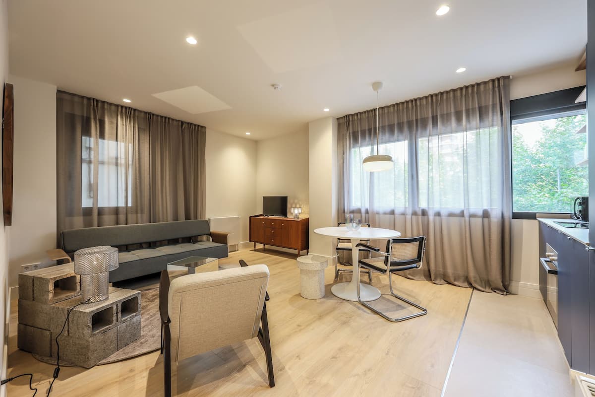 Departamento, 1 habitación, cocina | Área de sala de estar