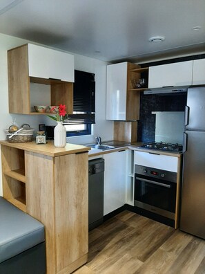 Fridge, microwave, stovetop, dishwasher - Truffe - Privilège 3 - 6p (Saint-Geniès)