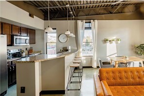 Interior - Industrial Chic Loft Near OSU & Short North with King Beds, Walkable Stay (Columbus)