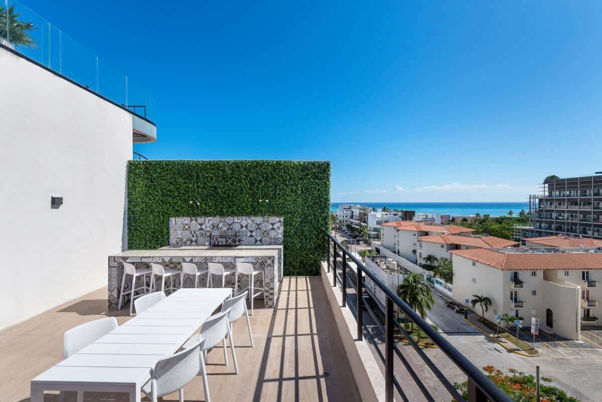 屋外ダイニングエリア