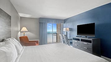 Room, 1 King Bed, Ocean View (Oceanfront King Efficiency) | In-room safe, blackout drapes, iron/ironing board, free WiFi
