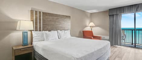 Room, 1 King Bed, Ocean View (Oceanfront King Efficiency) | In-room safe, blackout drapes, iron/ironing board, free WiFi