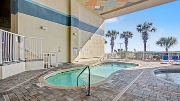 2 outdoor pools, open 9:00 AM to 11:00 PM, pool loungers