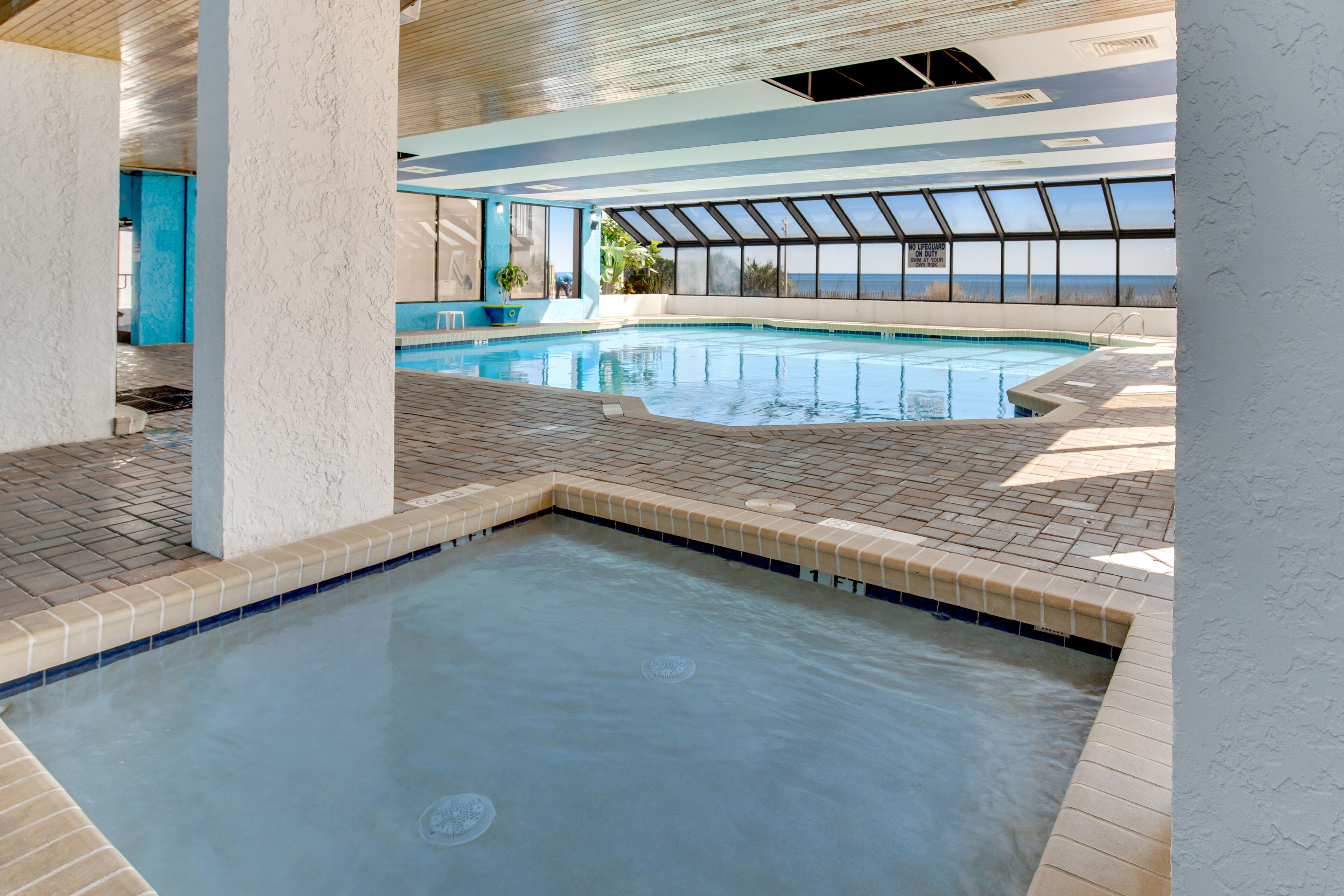 Indoor pool, outdoor pool