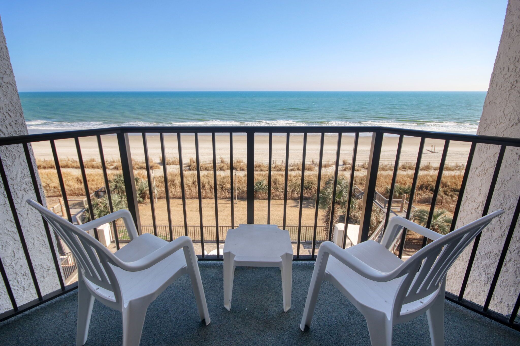 Studio, 2 Queen Beds, Ocean View (Oceanfront Efficiency) | Terrace/patio