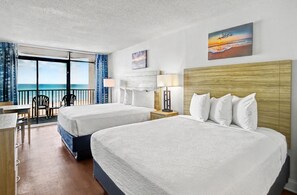 Værelse - 2 queensize-senge - havudsigt (Oceanfront Efficiency) | Pengeskab på værelset, strygejern/strygebræt, gratis Wi-Fi