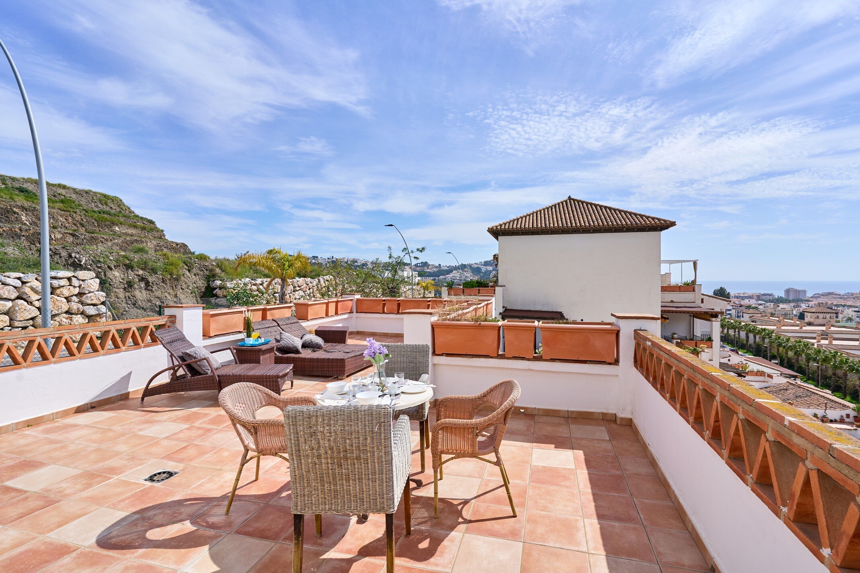 屋外ダイニングエリア