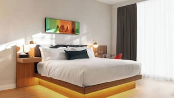 In-room safe, desk, blackout curtains, iron/ironing board