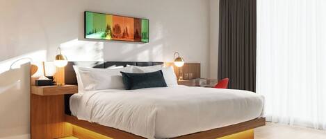 In-room safe, desk, blackout curtains, iron/ironing board