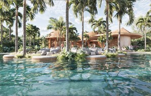 5 outdoor pools, pool umbrellas, sun loungers - Lopesan Caoba Lagoon Resort Spa & Casino (Punta Cana)