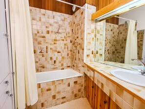 Bathroom - Spacious studio at the foot of the slopes with terrace and WIFI (Flaine)