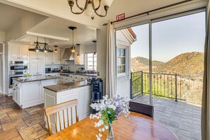 Fridge, microwave, stovetop, dishwasher - Private Grounds w/ Mtn Views: Luxury Topanga Villa (Topanga)