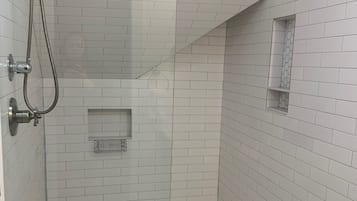 Hair dryer, towels