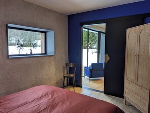 1 bedroom, desk, free WiFi, bed sheets - Gite Gérardmer Hautes Vosges - Plain pied - Departure of hikes (Le Tholy)