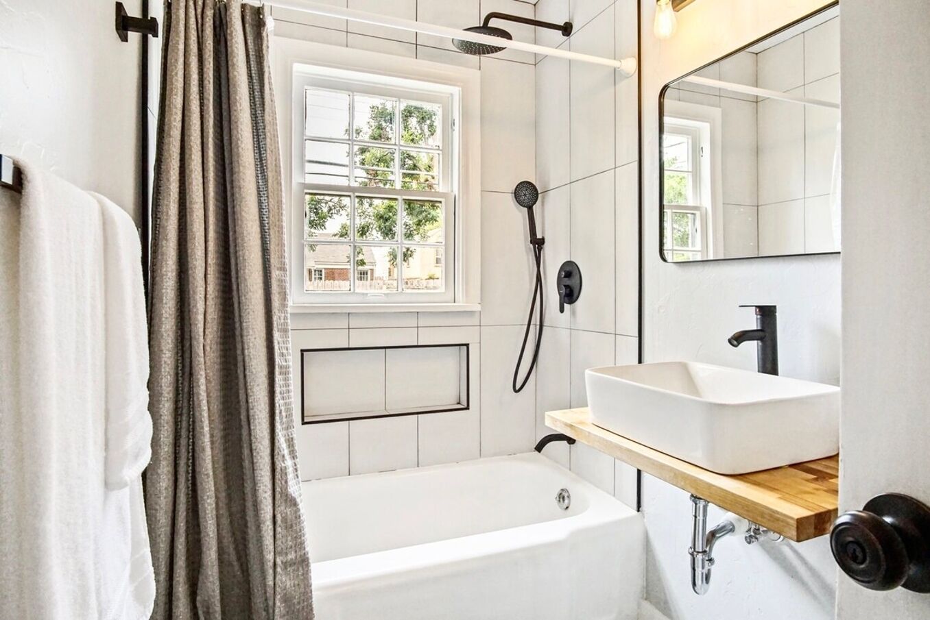 Hair dryer, towels
