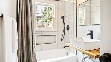 Hair dryer, towels