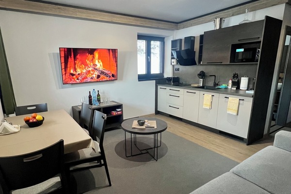 Open-plan living area with kitchenette