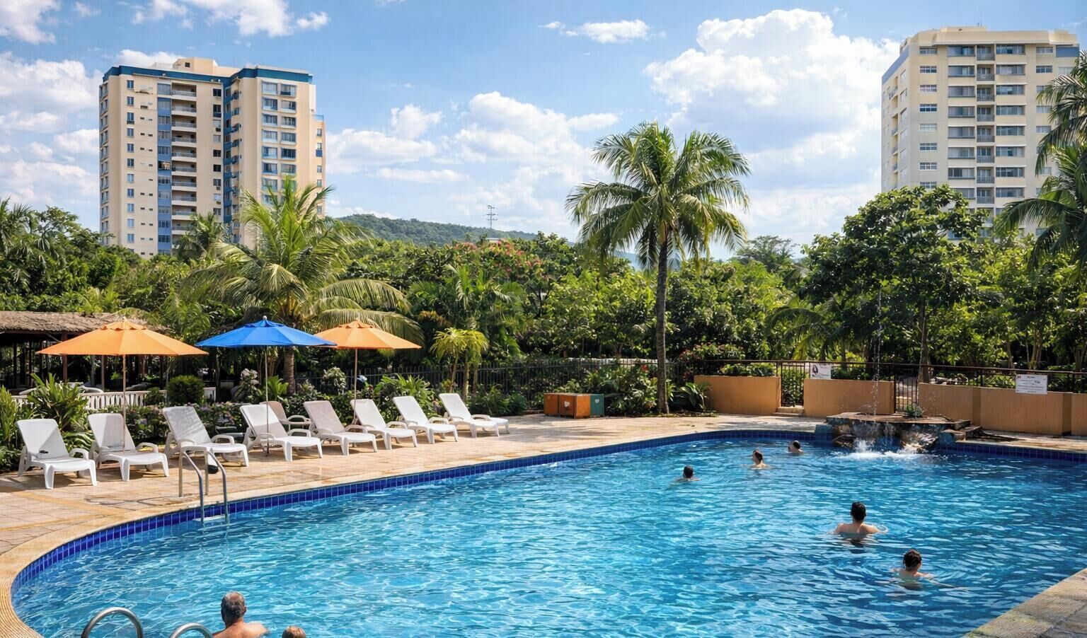 Outdoor pool, a heated pool