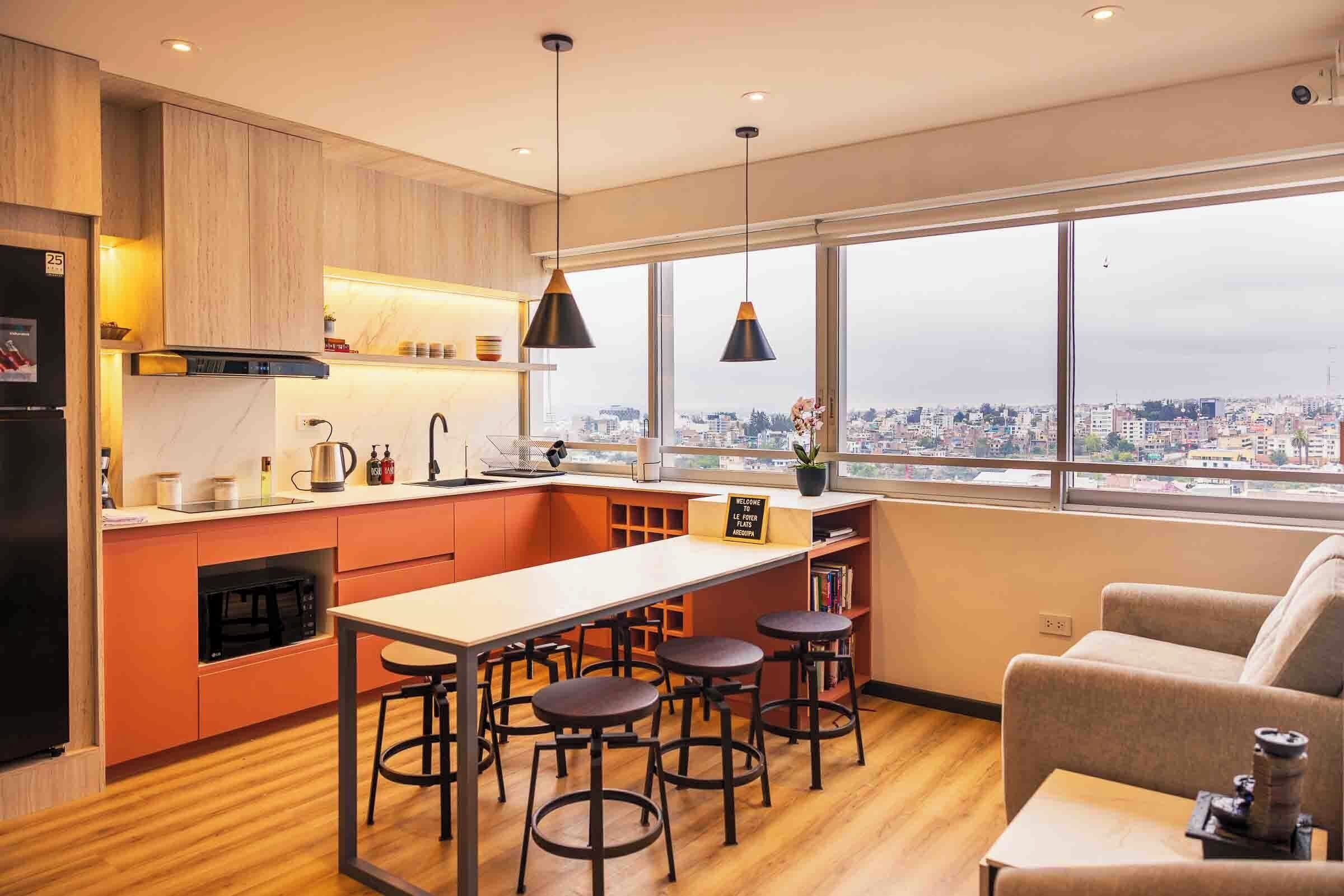 Shared fridge, microwave