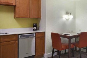 Fridge, microwave, stovetop, toaster