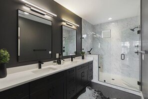 Hair dryer, towels