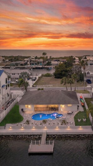 Exterior - NEW! Waterfront Gulf Retreat w/ Heated Pool, Spa, & Mini Golf. (Hernando Beach)