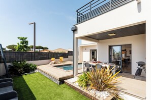 A heated pool - Villa Azura family villa jet pool near beach (Sérignan)
