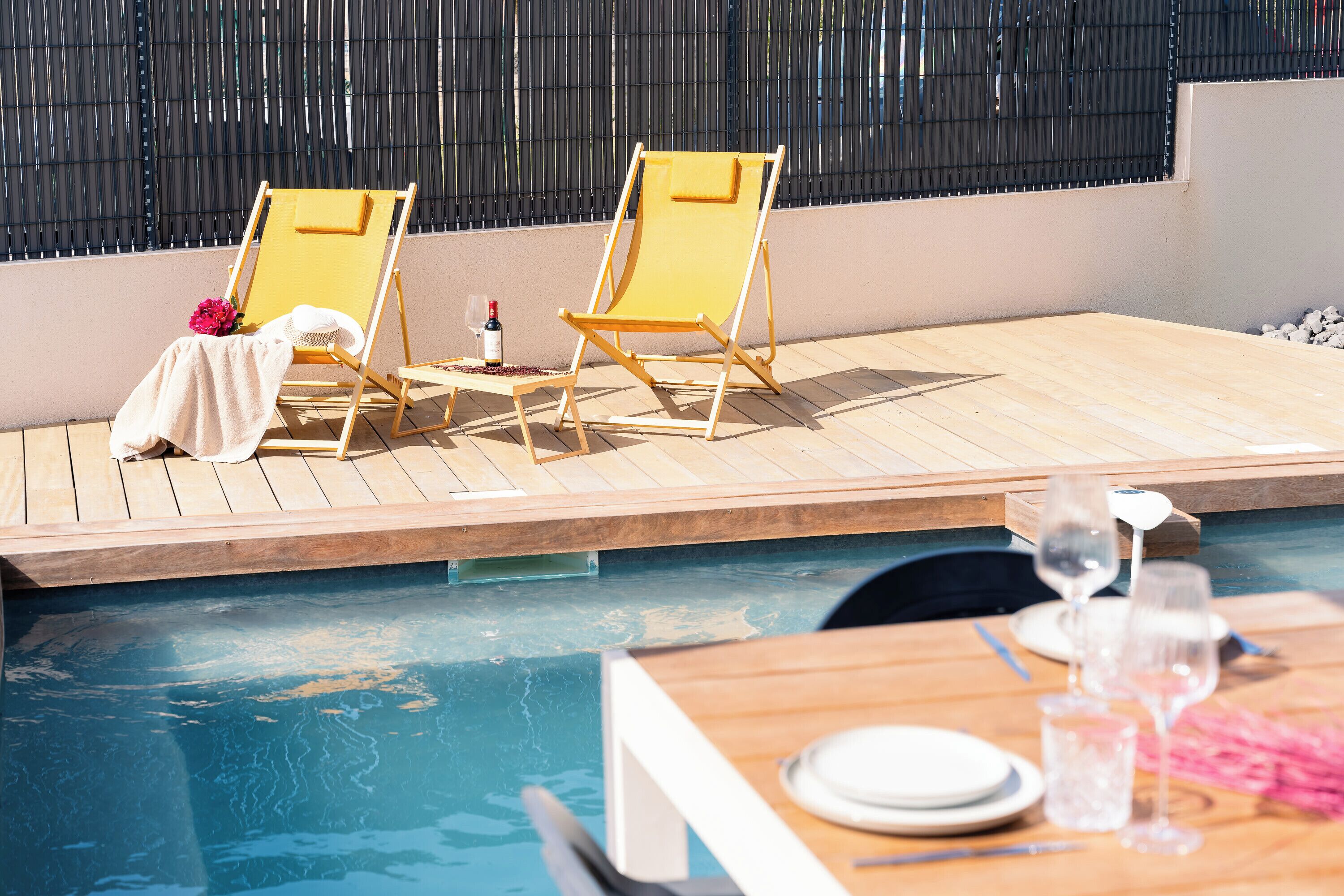 A heated pool