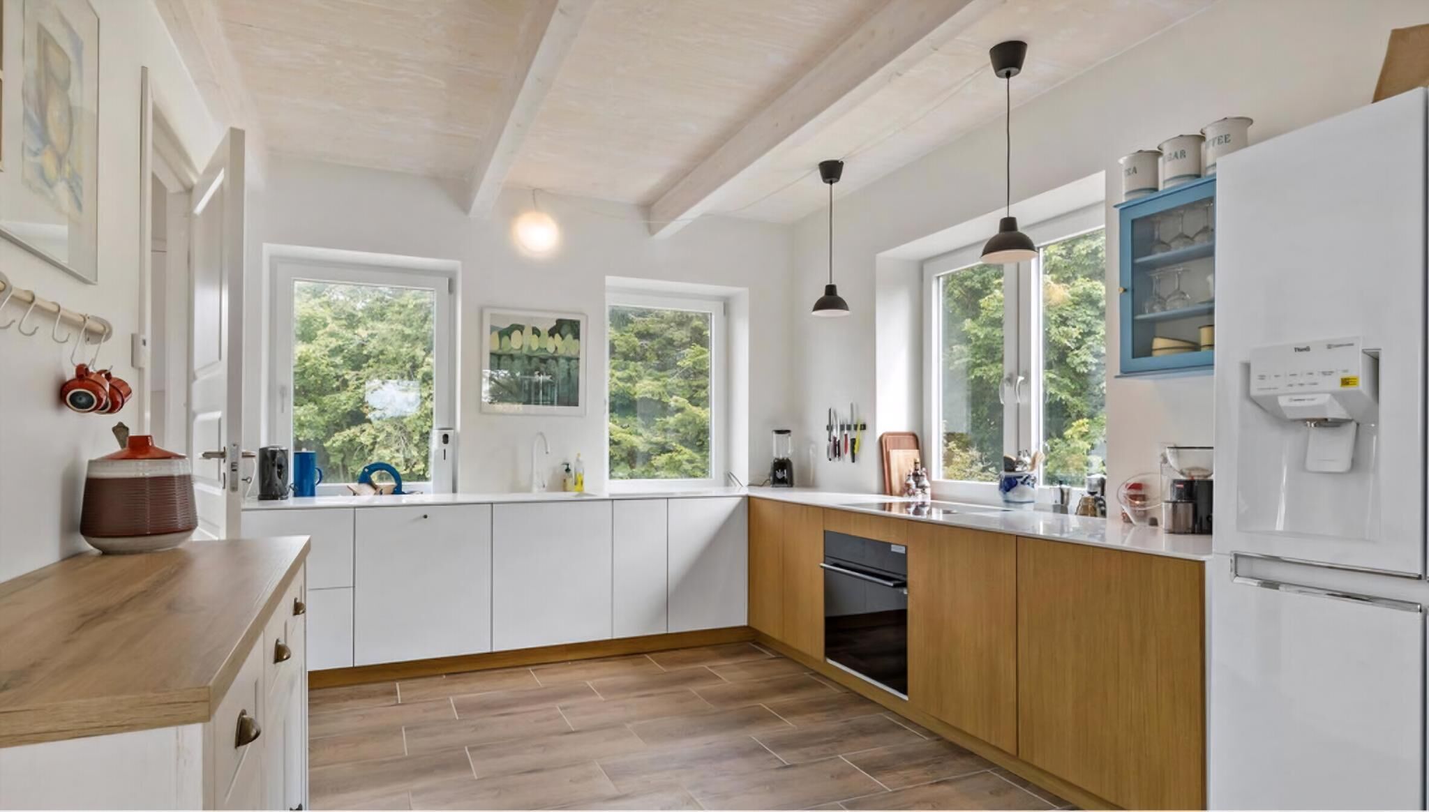 Fridge, oven, stovetop, dishwasher