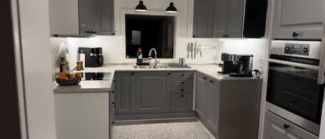 Fridge, oven, stovetop, dishwasher