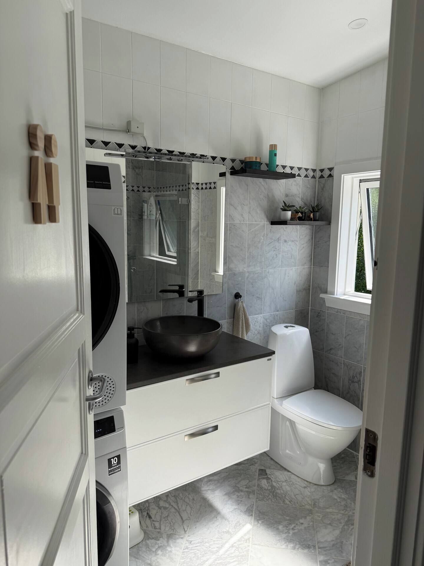 Shower, hair dryer