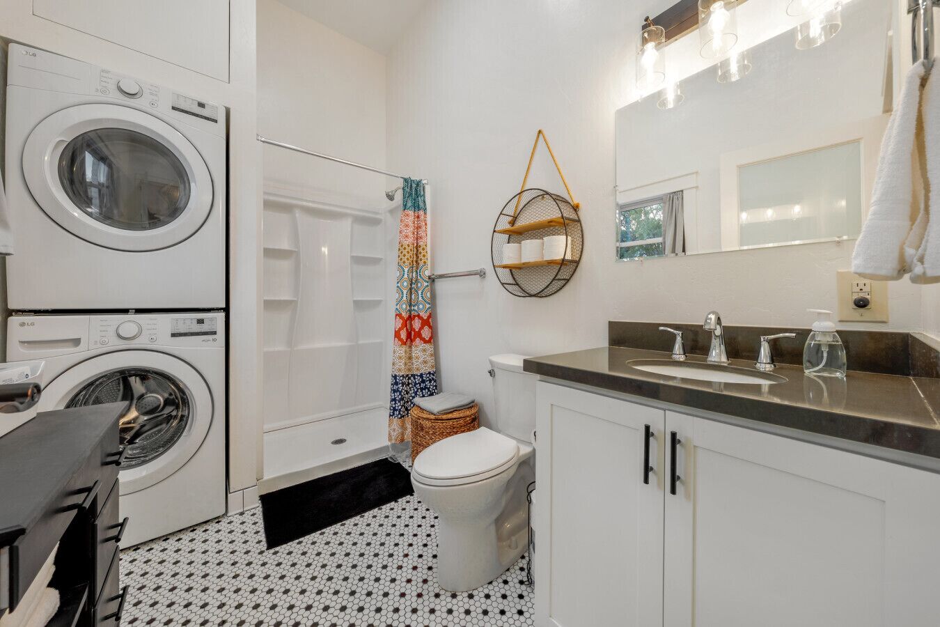 Hair dryer, towels