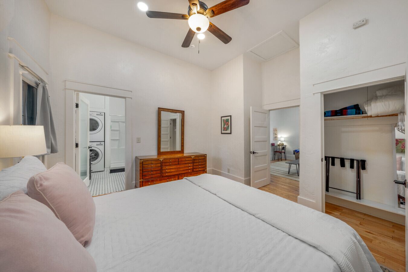 Desk, iron/ironing board, travel crib, WiFi