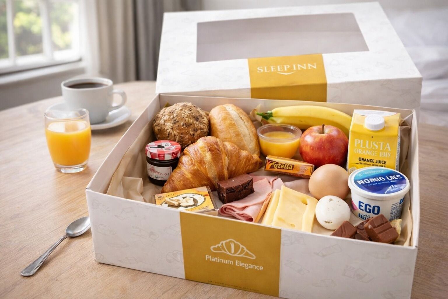 Petit déjeuner à emporter servi tous les jours en supplément