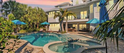 A heated pool