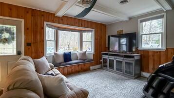 Télévision, cheminée