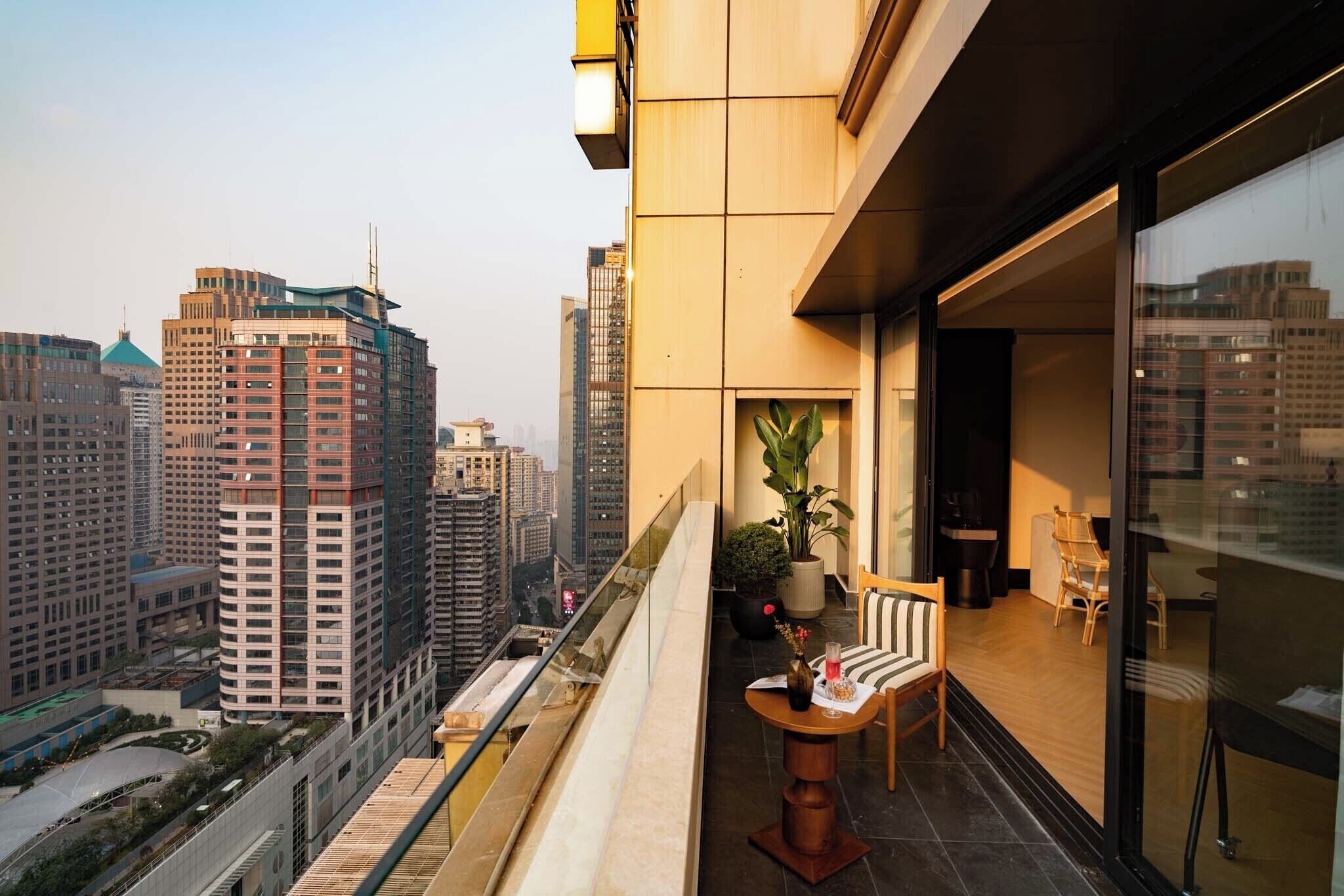 Habitación de lujo doble, vistas a la ciudad | Terraza o patio