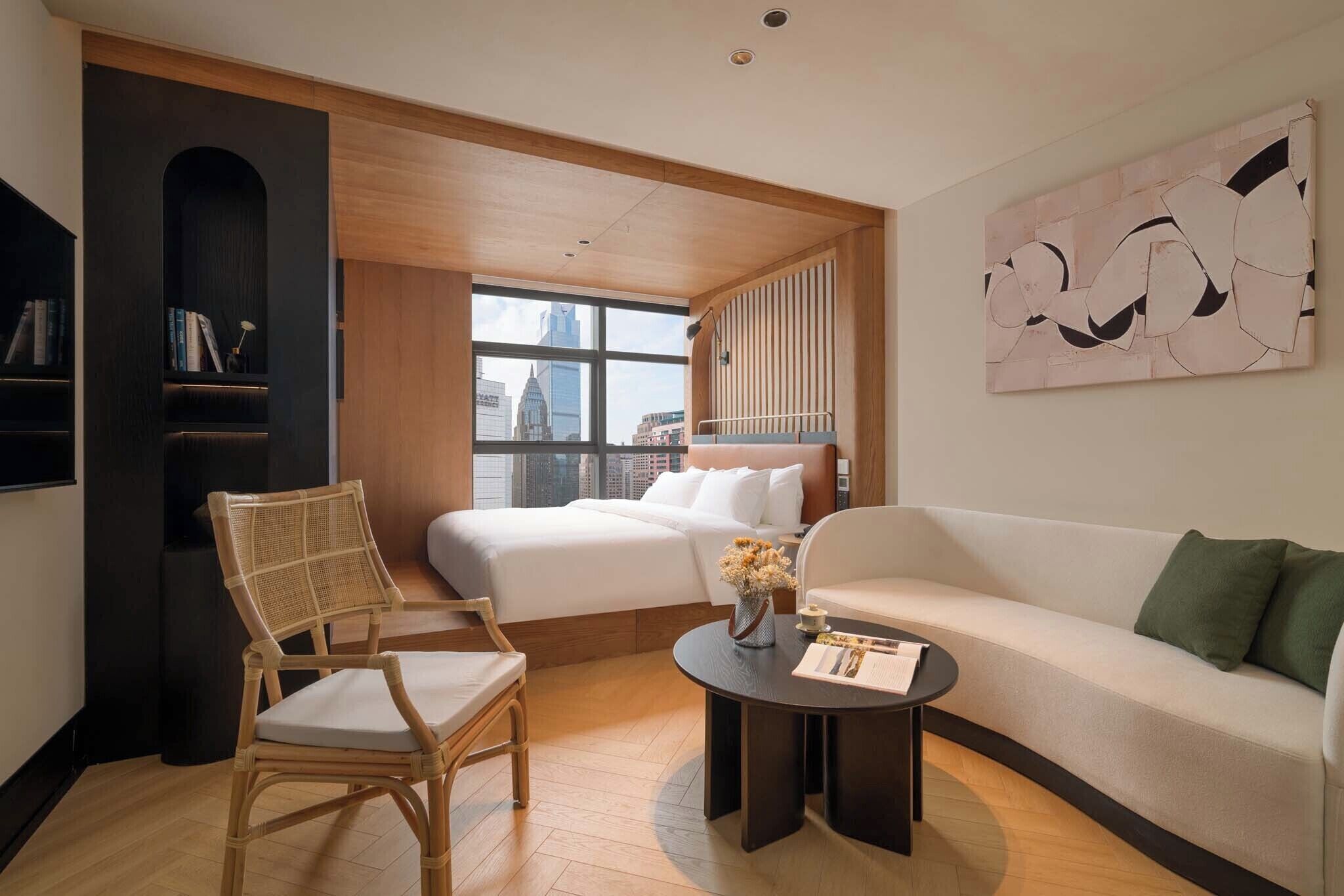 Business-Doppelzimmer, Stadtblick | Wohnbereich | Drucker
