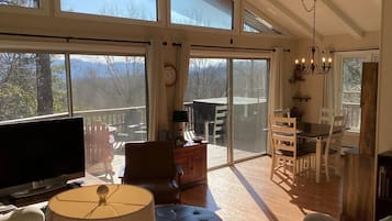 TV, DVD player, books