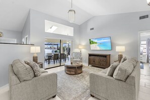 Smart TV - NEW LISTING! Electric-Heated Pool Home on Lake - Villa Dawn - SWFL Rentals (Cape Coral)