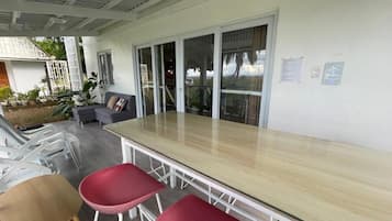 Family Villa, Balcony, Partial Sea View | Outdoor dining