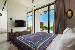 Deluxe Villa, 2 Bedrooms, Private Pool, Pool View | Premium bedding, in-room safe, desk, iron/ironing board - Villa Fresko 5 by Alfred in Bali (Munggu)