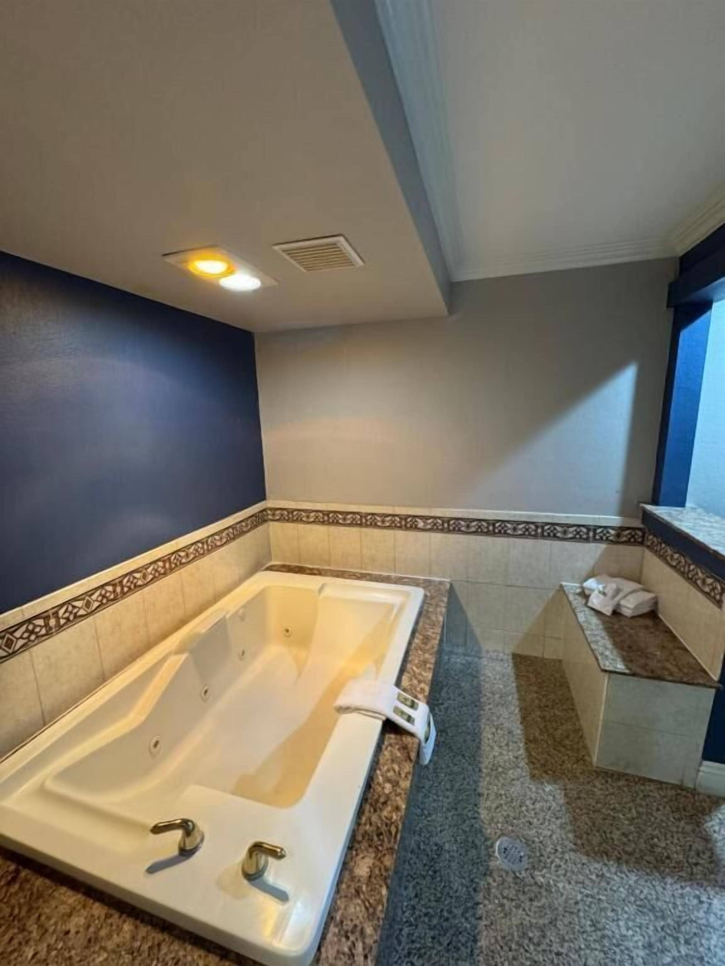 Suite Deluxe, 1 cama King size | Baño | Tina, toallas, jabón, shampoo 
