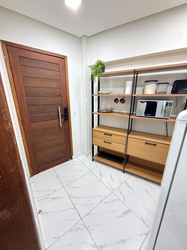 Full suite with air conditioning, Wi-Fi, and Netflix.