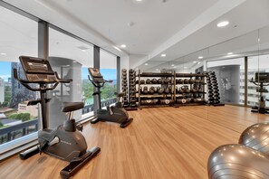Fitness facility - Alluring Brisbane River View 3BR with Study (Brisbane City)
