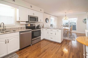 Fridge, microwave, oven, stovetop - Bel Chateau - Beach access, Wifi, comfy beds, and much more! (Holden Beach)