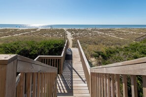 Beach - Dolphin's Watch: A stunning oceanfront 4BR retreat in Supply, NC, perfect for 10 guests. (Supply)